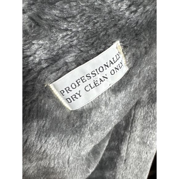 Vintage Chore Jacket Navy Canvas Coat Size 44 Sherpa Style 1970s Retro Utility - Picture 9 of 13